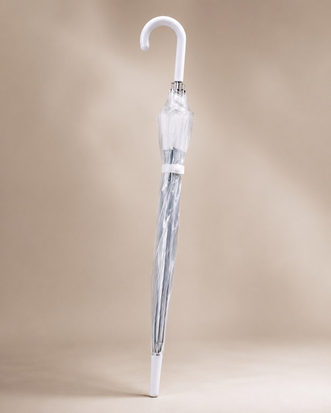 Closed with snap strap and white ferrule